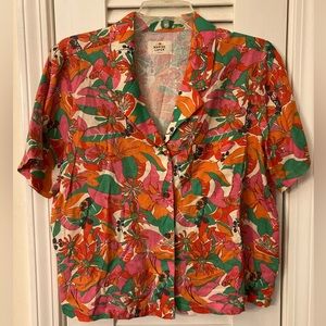 Marine Layer Lucy Resort Short in Vintage Floral Print Size Medium